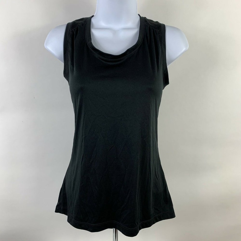 MTA Sports Tank Top Women's Small Athletic Black Racerback Sleeveless Training